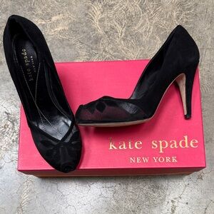 Kate Spade Black Mesh Detail Heels